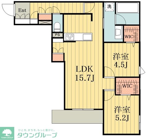 メゾンクレール谷在家の物件間取画像